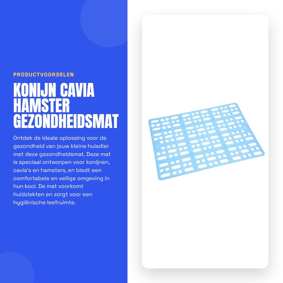 Dailygoods- Gezondheidsmat Antislip – Kunststof – Duurzaam – Gemakkelijk Schoon – Voor Konijn/Cavia/Hamster – Voorkom Huidziekte – Kooi Mat Dailygoods- Gezondheidsmat Antislip – Kunststof – Duurzaam – Gemakkelijk Schoon – Voor Konijn/Cavia/Hamster – Voorkom Huidziekte – Kooi Mat