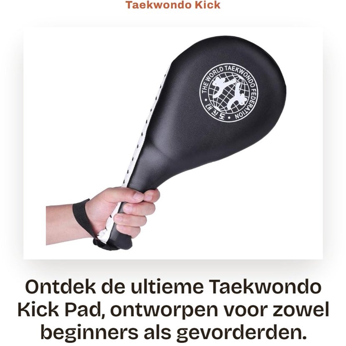 Dailygoods- Taekwondo Pad Duurzaam - Double Kicking Pad - Training Pad - Kickboksen - Karate - Afmetingen 39 x 19,6 x 5 cm - Kickpad