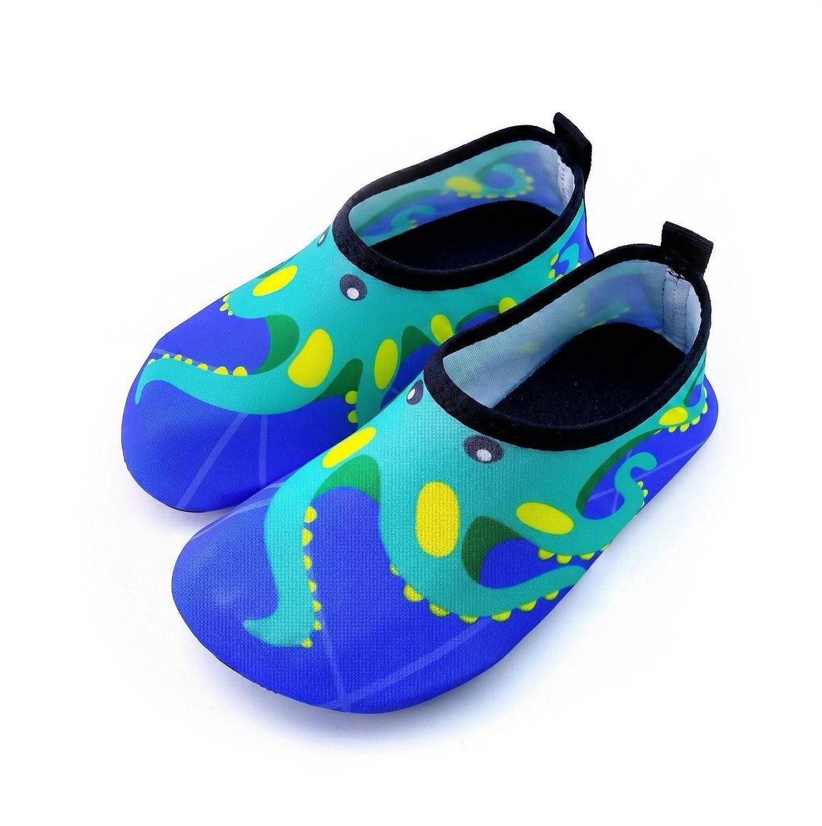 Dailygoods- Badschoenen kinderen - Sneldrogende waterschoenen - Antislip aquaschoenen - Strandschoenen met octopus-patroon - Maat 32-33 - Comfortabel en ademend materiaal - Zwemschoenen