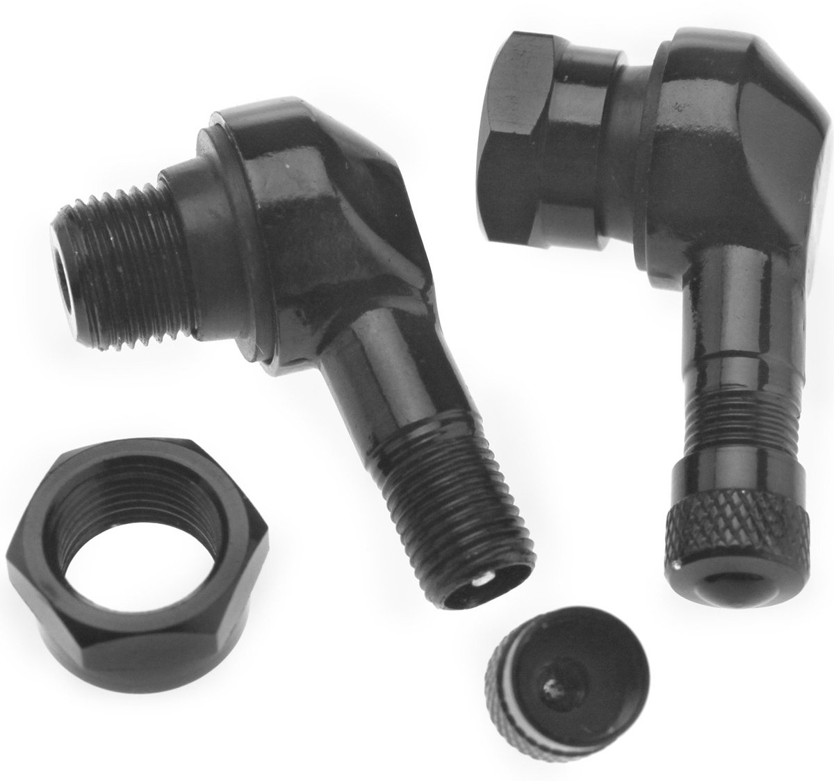 Dailygoods - Auto Motorfiets Band Valve Extension Adapter - 90 Graden - Eenvoudige toegang - Universeel - Voor alle voertuigen - 2 stuks