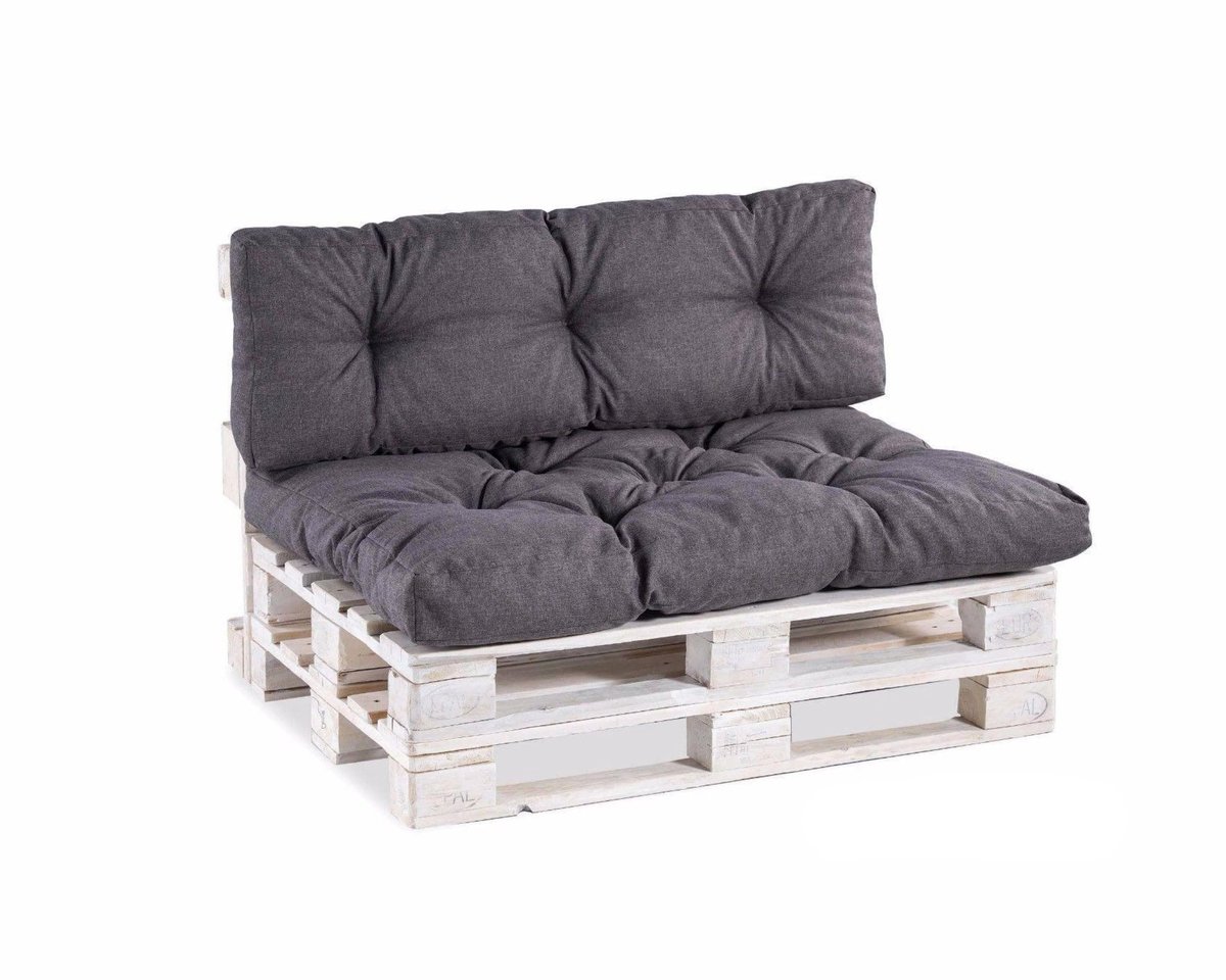 Dailygoods- Palletkussens Gevuld Met Gegranuleerd Polyurethaanschuim - Palletbank Kussens - Tuinbankkussens - Rugleuning 120x50 - Weerbestendig - Perfecte Balans Tussen Zachtheid En Stevigheid - Tuinkussens