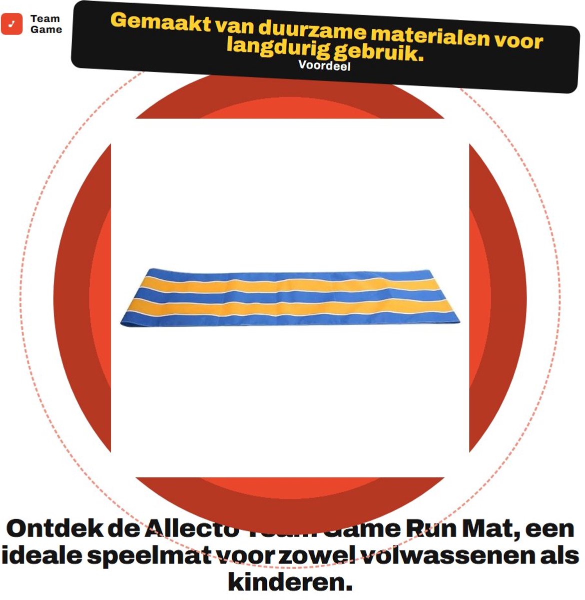 Dailygoods- Speelmat Duurzaam - Speelmat voor Volwassenen/Kinderen - Teamspel - Oxford-Stof - 6 m - Waterafstotend - Racebaan