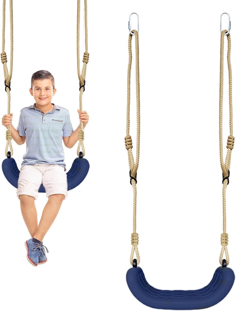 Kinderschommel - Schommelzitje - Buiten spelen - Verstelbaar touw - 200 kg capaciteit - Willekeurige kleur