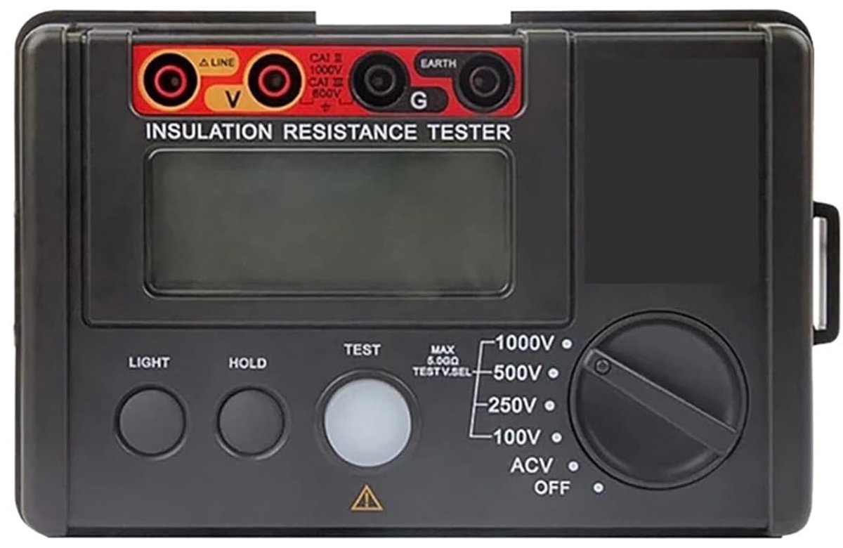 Isolatieweerstandstester - Megger Ohm meter - Elektrisch testen - Automatisch bereik - 2000 tellingen - Rood grijs