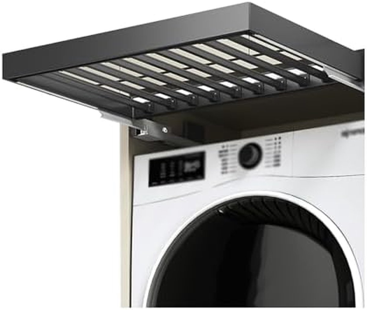 Intrekbaar Droogrek - Kleding Organizer - Ruimte Besparen - Verborgen Ontwerp - Verstelbare Breedte - Aluminium