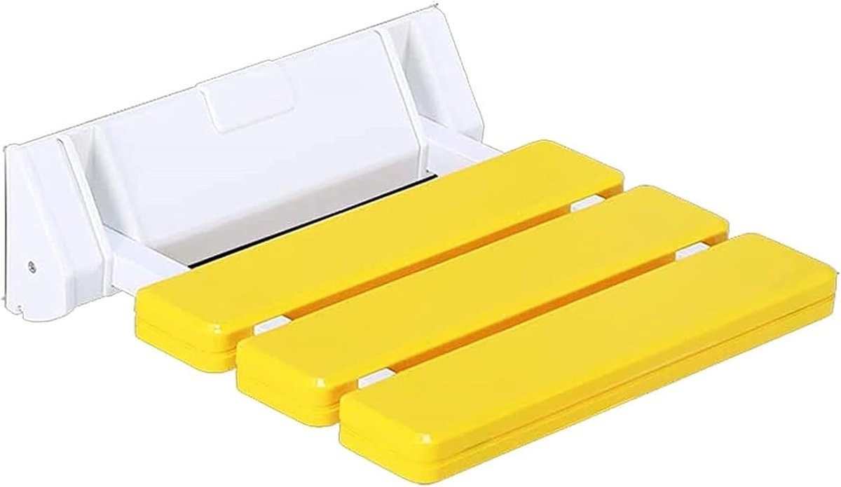 Opklapbare Kruk - Douchestoel Wandkruk - Veilig Douchen - Sterke Aluminium Basis - 250 kg Draagvermogen - Bruin
