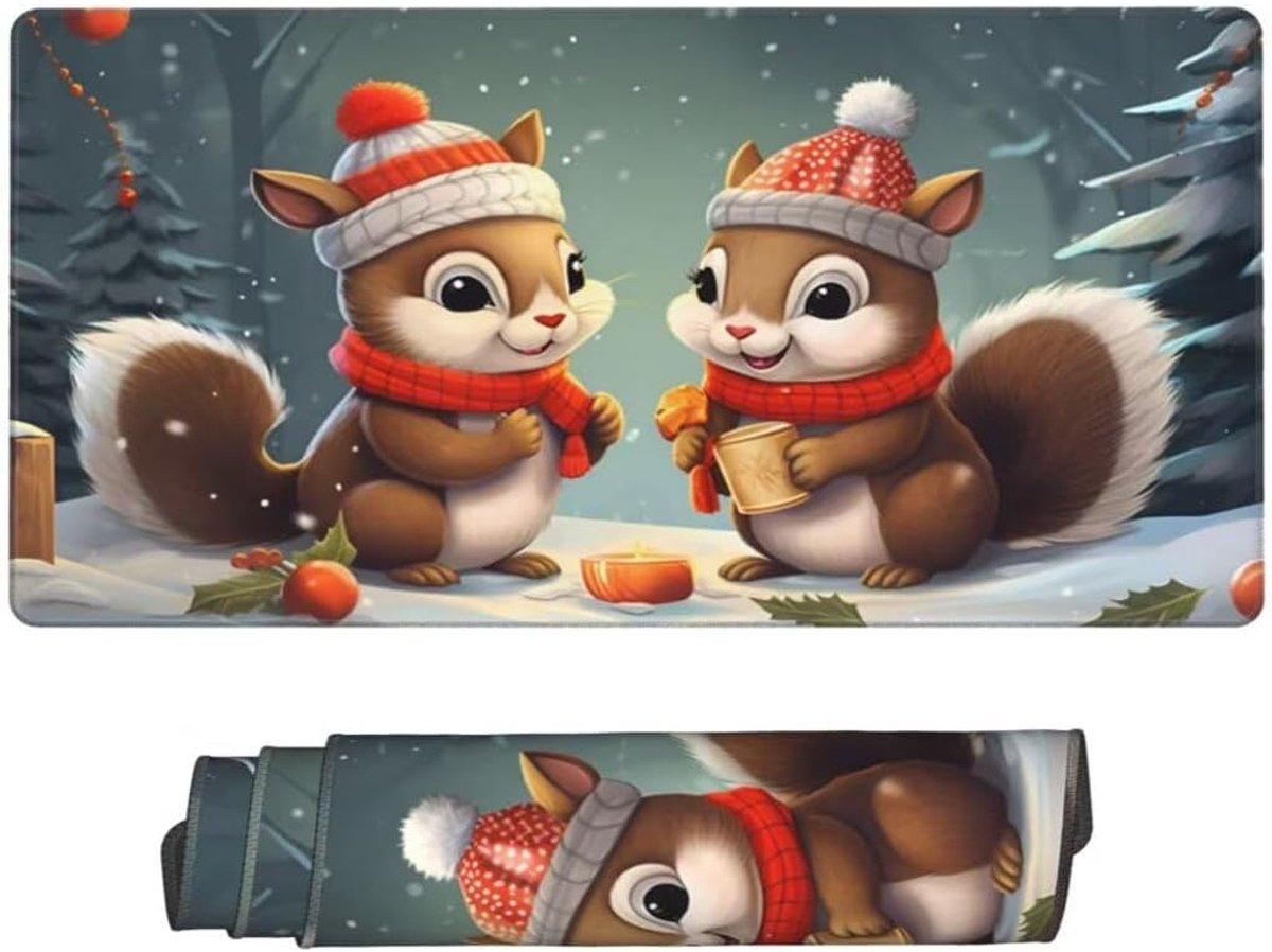 Grote Muismat - Bureauonderlegger Toetsenbordmat - Gaming en Kantoor - Waterdichte Coating - 100x50 cm - Schattig Cartoon