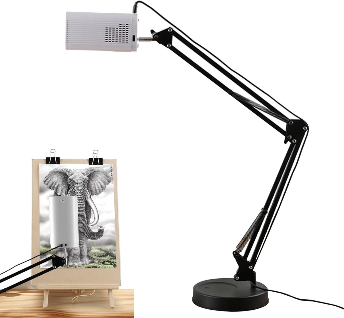 Kunstteken projector - Tekentool schilderen - Afbeeldingen traceren - Grote projectie - 220x125 cm - Wit