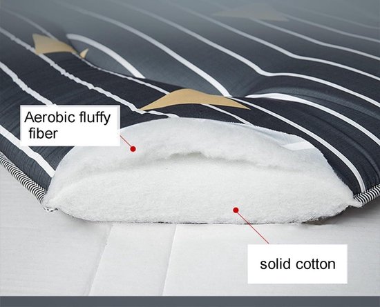 Japanse futon matras - Vloer logeerbed - Comfortabel slapen - Driedimensionaal gewatteerd - 120x200 cm - Beige — afbeelding 4