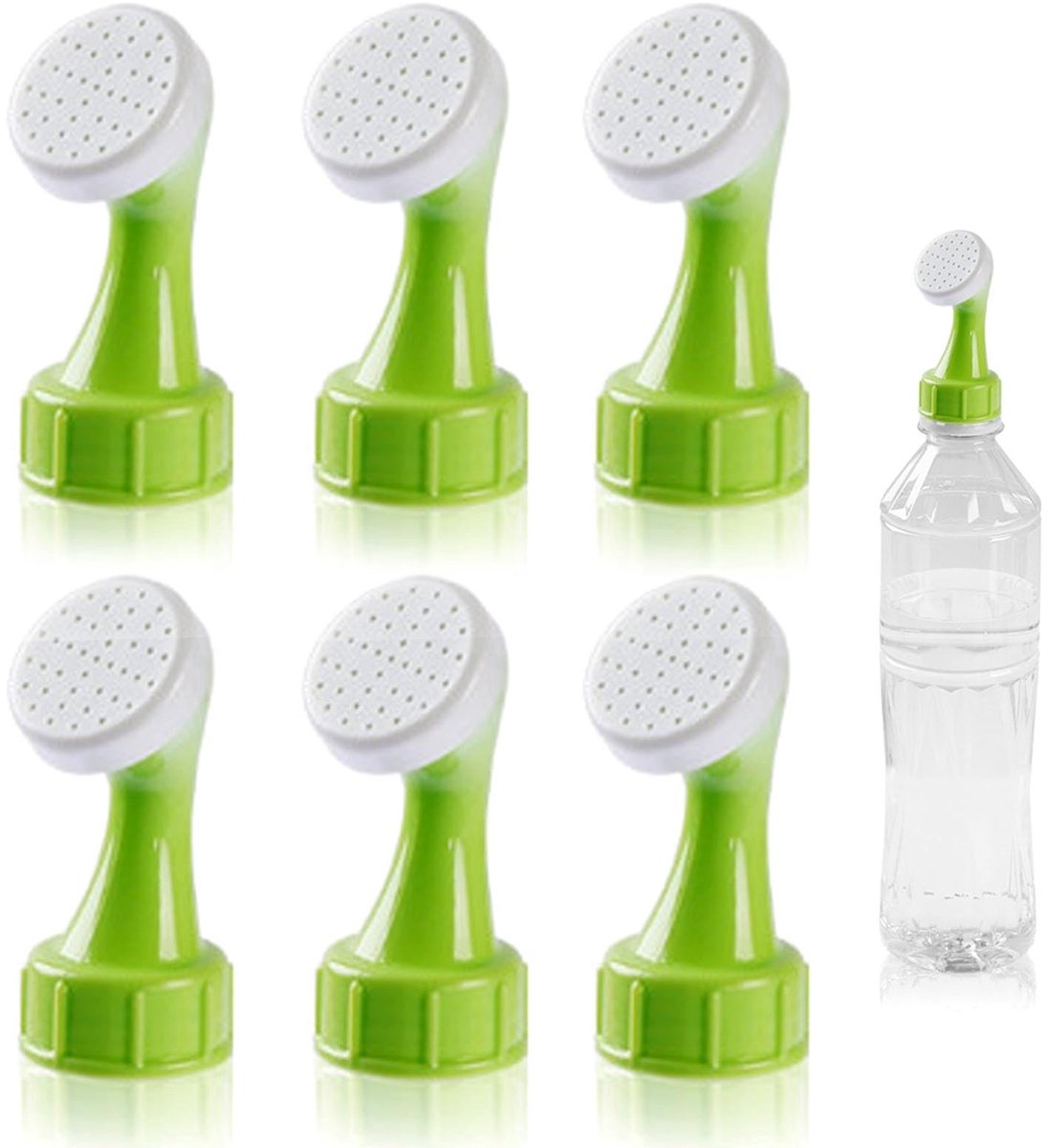 Dailygoods - Flessentop Sprinkler - Plastic Gieter - Wateren - 6 Pack - Irrigatie - Geschikt voor Drinkflessen - Tuinieren