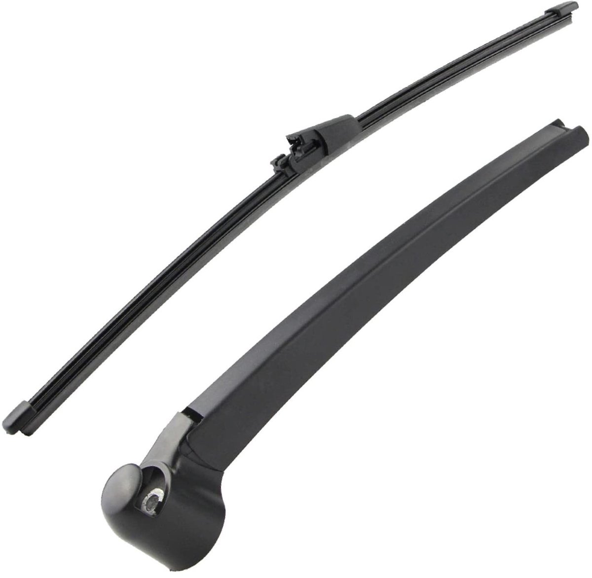 Dailygoods- Achterwisser Set - Vervangende Achterwisser Arm - Wisserblad 33,5 cm - Voor VW Golf 5/Polo MK4 - Natuurlijk Rubber - Zwart - Ruitenwisser
