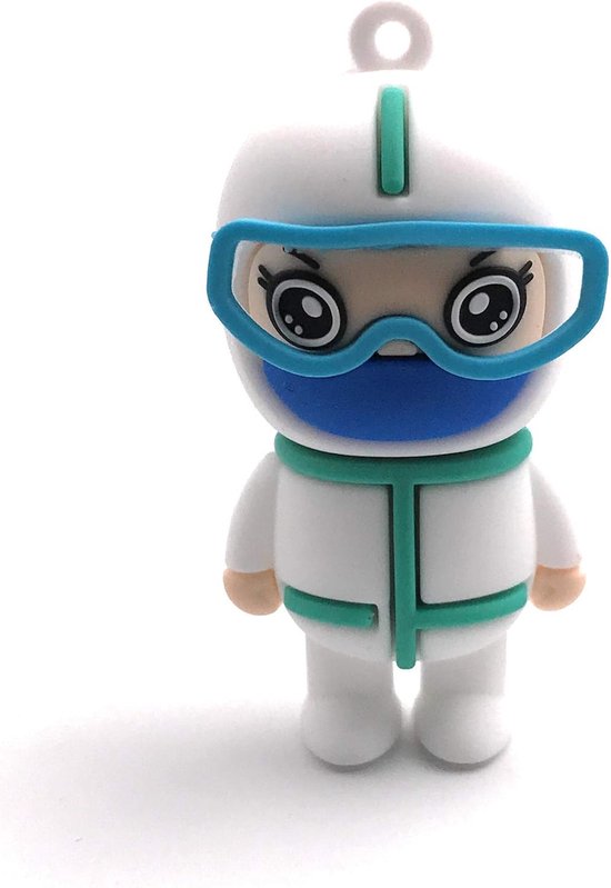 USB Stick - Geheugenstick Data - Bestanden Opslaan - Uniek Astronaut Design - 64 GB - Wit
