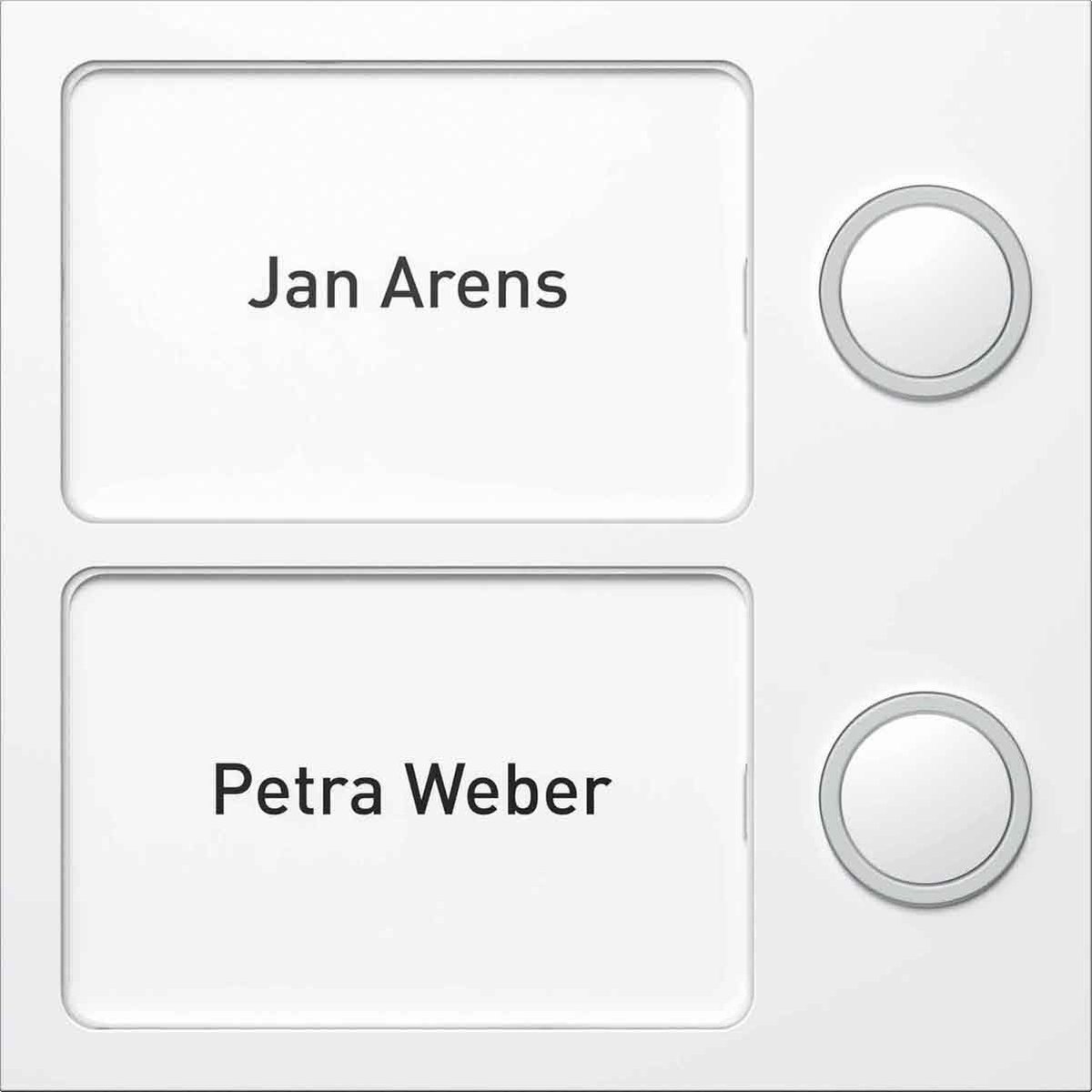 Portier Toetsmodule - Deur Intercom - Toegang Regelen - Twee Verlicht - 95x95x33mm - Zilver