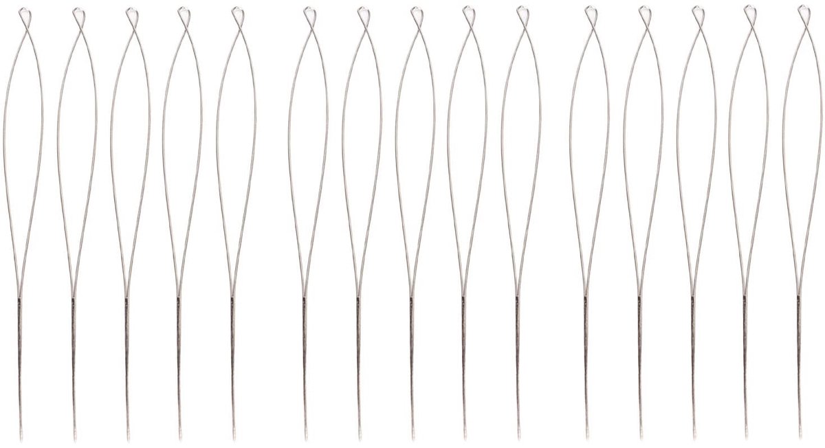 Dailygoods- Kralennaalden 15 Stuks - Roestvrij Staal - Flexibel - DIY Handgemaakt - Groot Oog - Ideaal voor Sieraden Maken - Sieraadnaalden