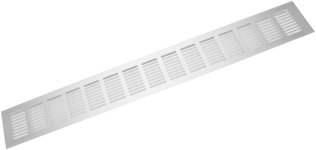 Ventilatierooster - Luchtstroomopening - Ventilatie Verbeteren - Voorkomt Vreemde Voorwerpen - 600 x 80 mm - Zilver