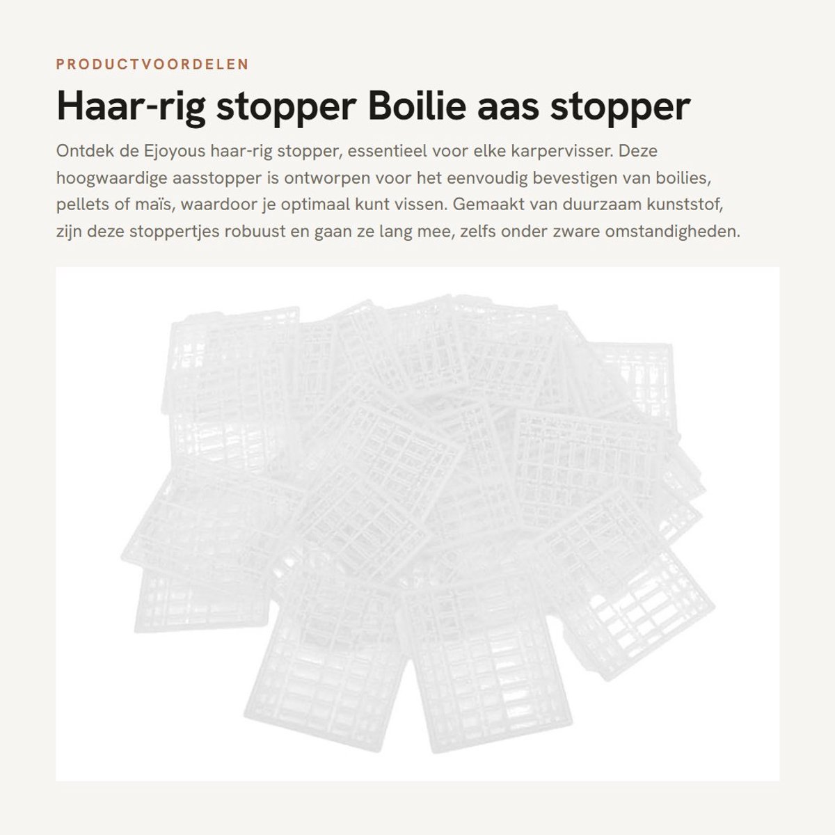 Dailygoods- Boilie Aas Stopper 30 Stuks - Aasstopper - Kunststof - Duurzaam - Robuust - Geschikt voor Karpervissen