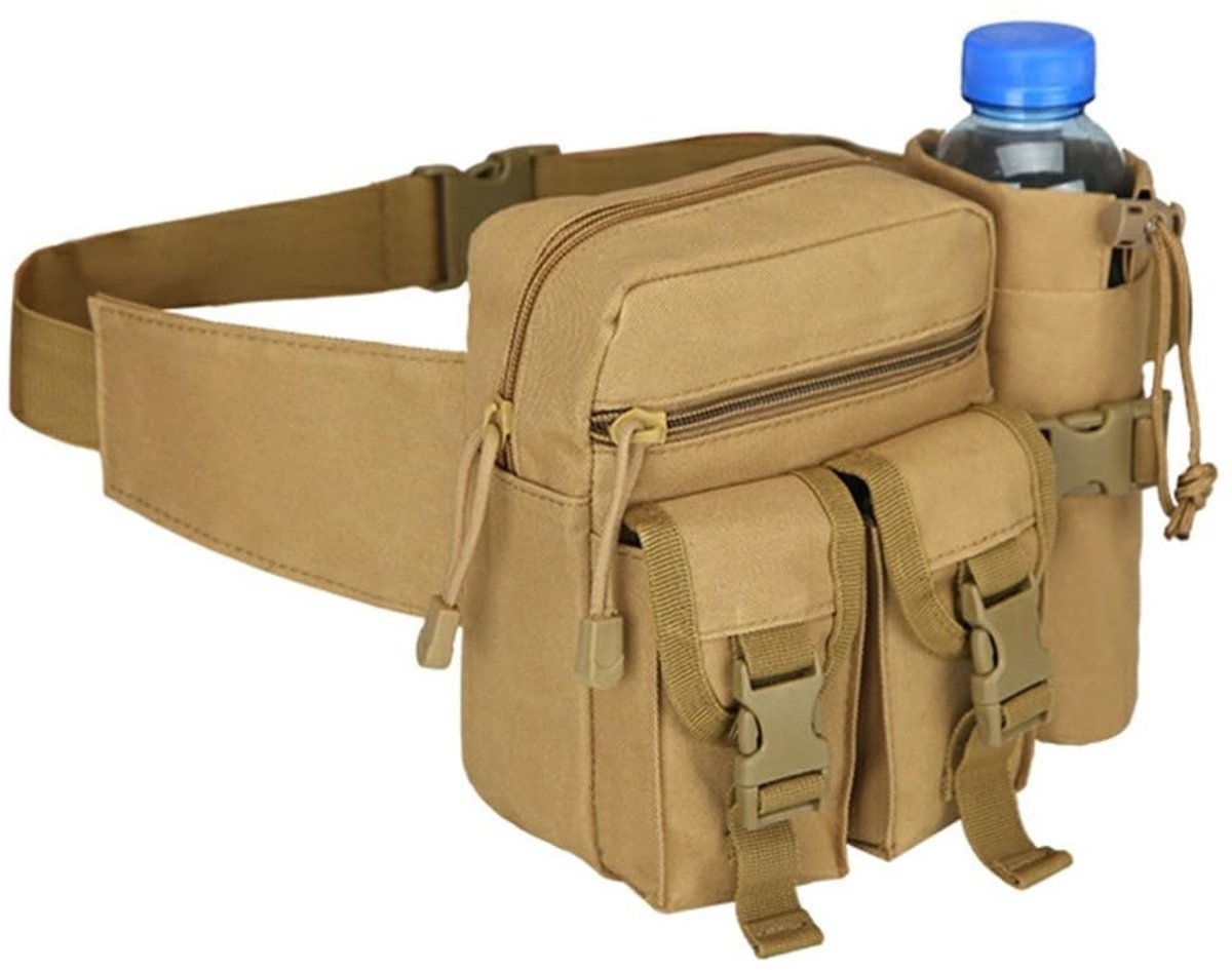 Dailygoods- Heuptas Waterdicht - Heuptasje Dames/Heren - Heuptas Wandelen - Molle-systeem - Scheurbestendig - Comfortabele Schouderbanden