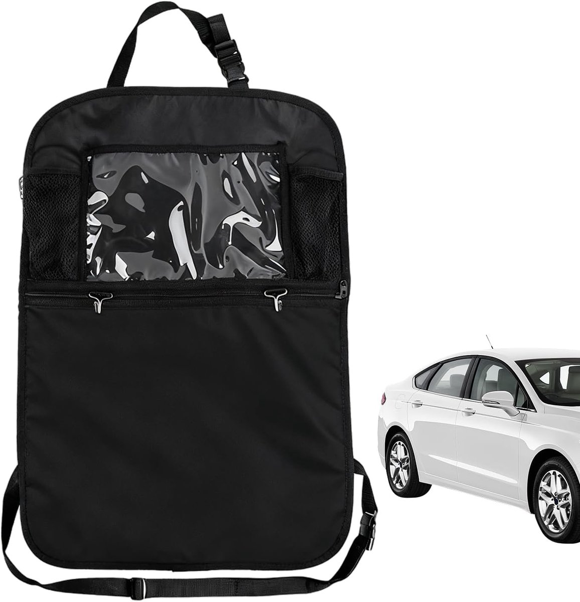Autostoel Organizer - Opberger Achterbank - Auto Organiseren - Waterdichte Bekerhouder - 60 x 42 cm - Enkel kenmerk
