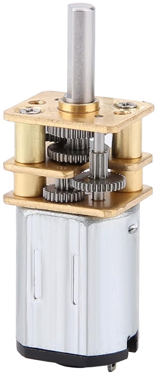 Reductiemotor Kleine Motor - Elektrische Motor - Doe-het-zelf Projecten - Metaal Tandwiel - 3V tot 12V - Zilver