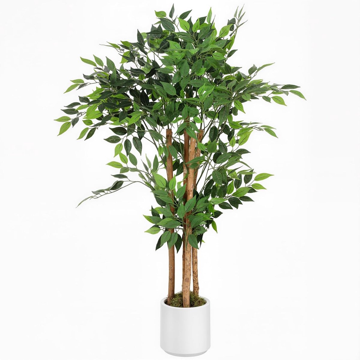 Kunst Banyanboom - Kunstplant Decoratie - Woonkamer Aankleden - Massief Houten Stam - 120 cm - Groen