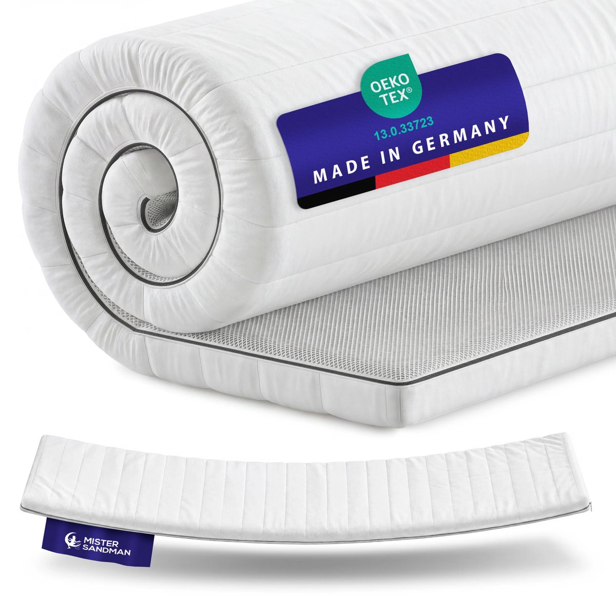 Topper matras 90x190 cm - koudschuim - comfort plus tijk - topdekmatras - 5 cm hoog - Gemiddeld