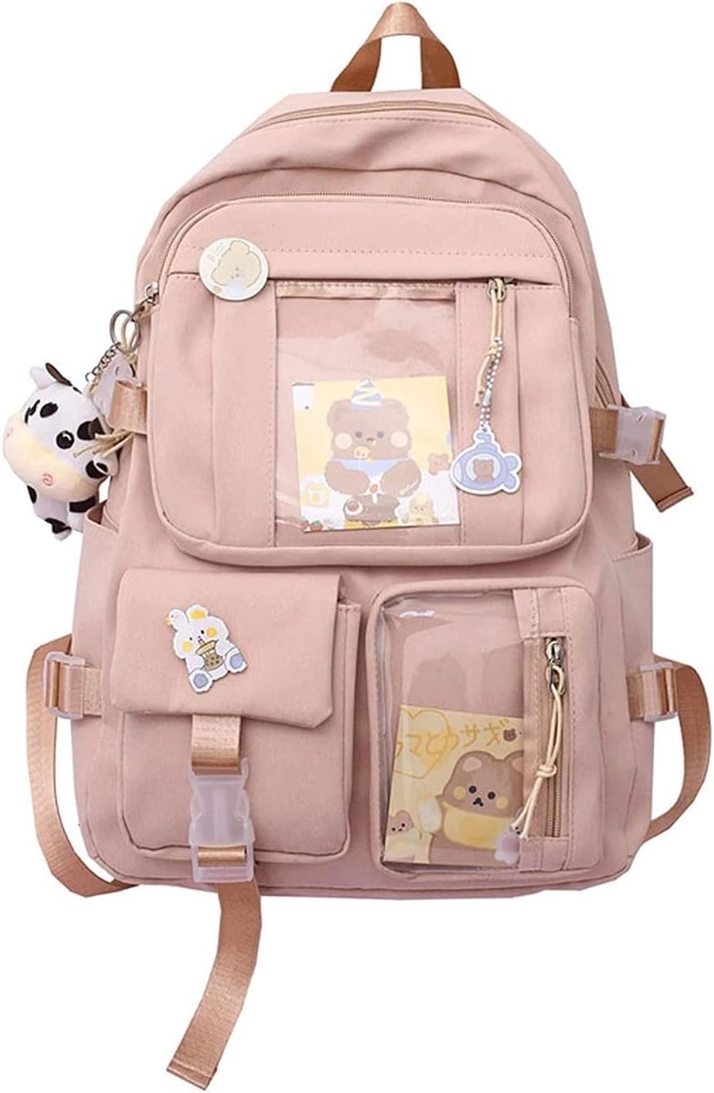 YAGXIG Leuke Rugzak - Schooltas - Schoudertas - Rugzak voor Studenten en Meisjes - Roze - Canvas Rugzak - Cadeau voor de start van het schooljaar