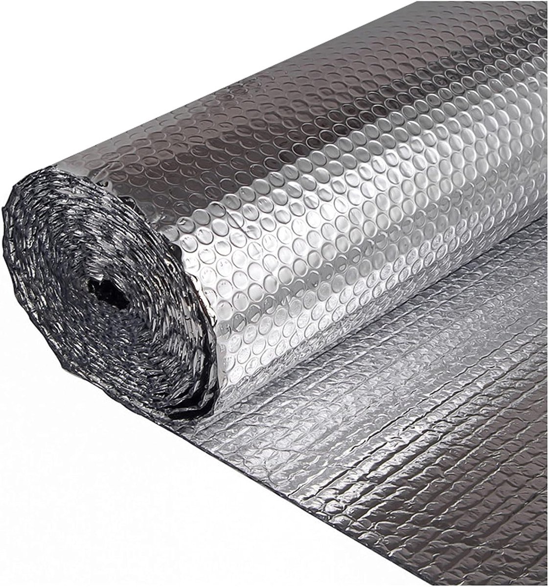 Isolatie Folie - Warmte Reflectie - Energie Besparen - Dubbele Bubble Laag - Diverse Maten - Aluminium