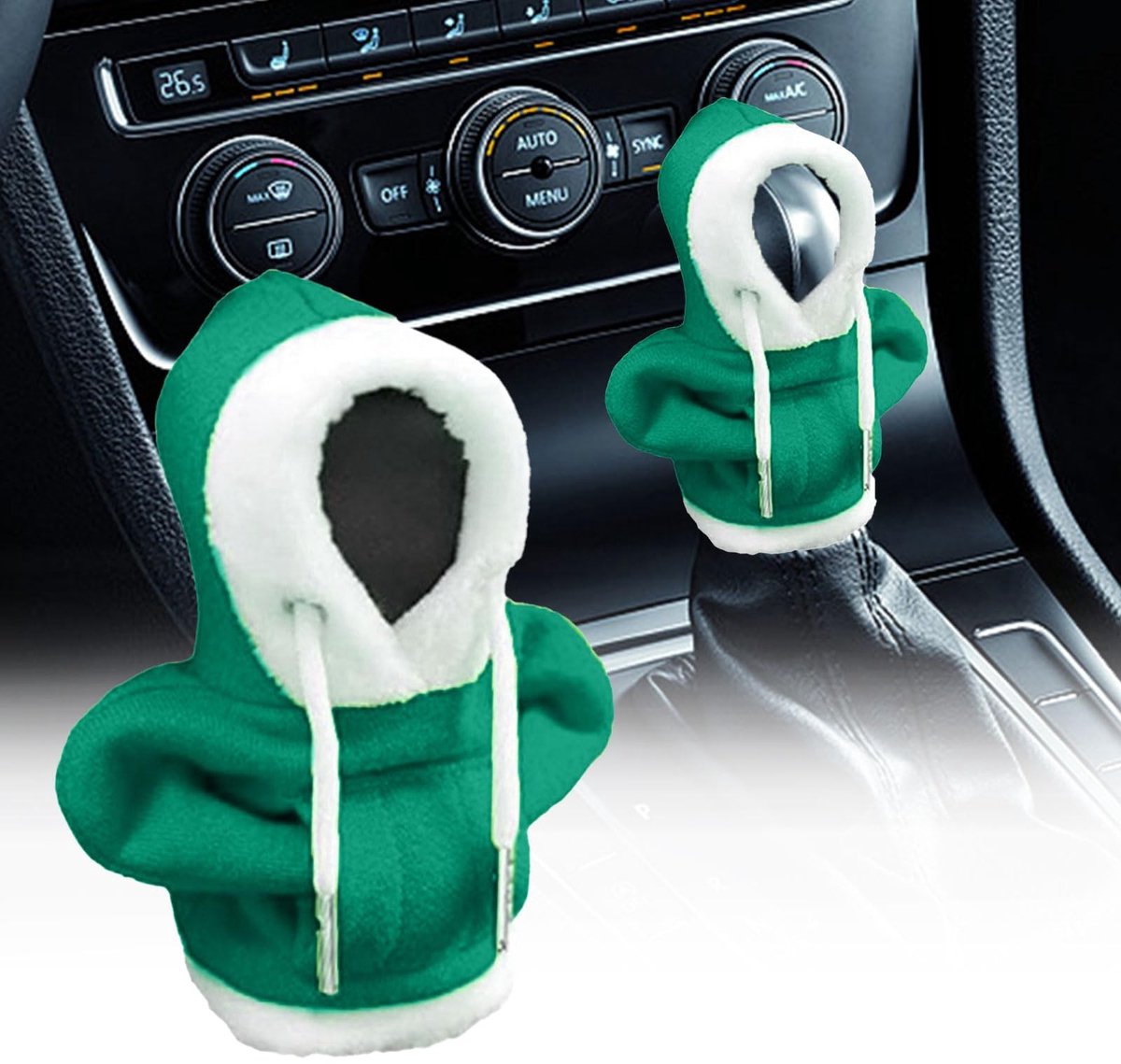 Dailygoods- Versnellingspook Hoes Duurzaam - Pookknop - Versnellingspook Knop - Universeel - Auto-interieur Decoratie - Katoen 15 x 11,5 cm - Versnellingspookhoes