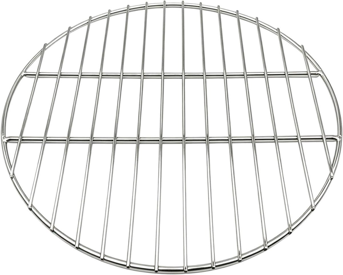 Houtskool Vuurrooster Grill Accessoire Outdoor Barbecue Verbeterde Luchtstroom 31 cm Diameter Zilverkleurig