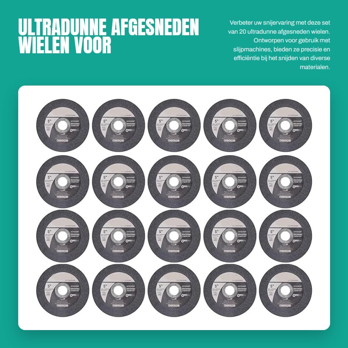 Dailygoods- Doorslijpschijf 125 mm Ultradun - Carborundum - 20 Stuks