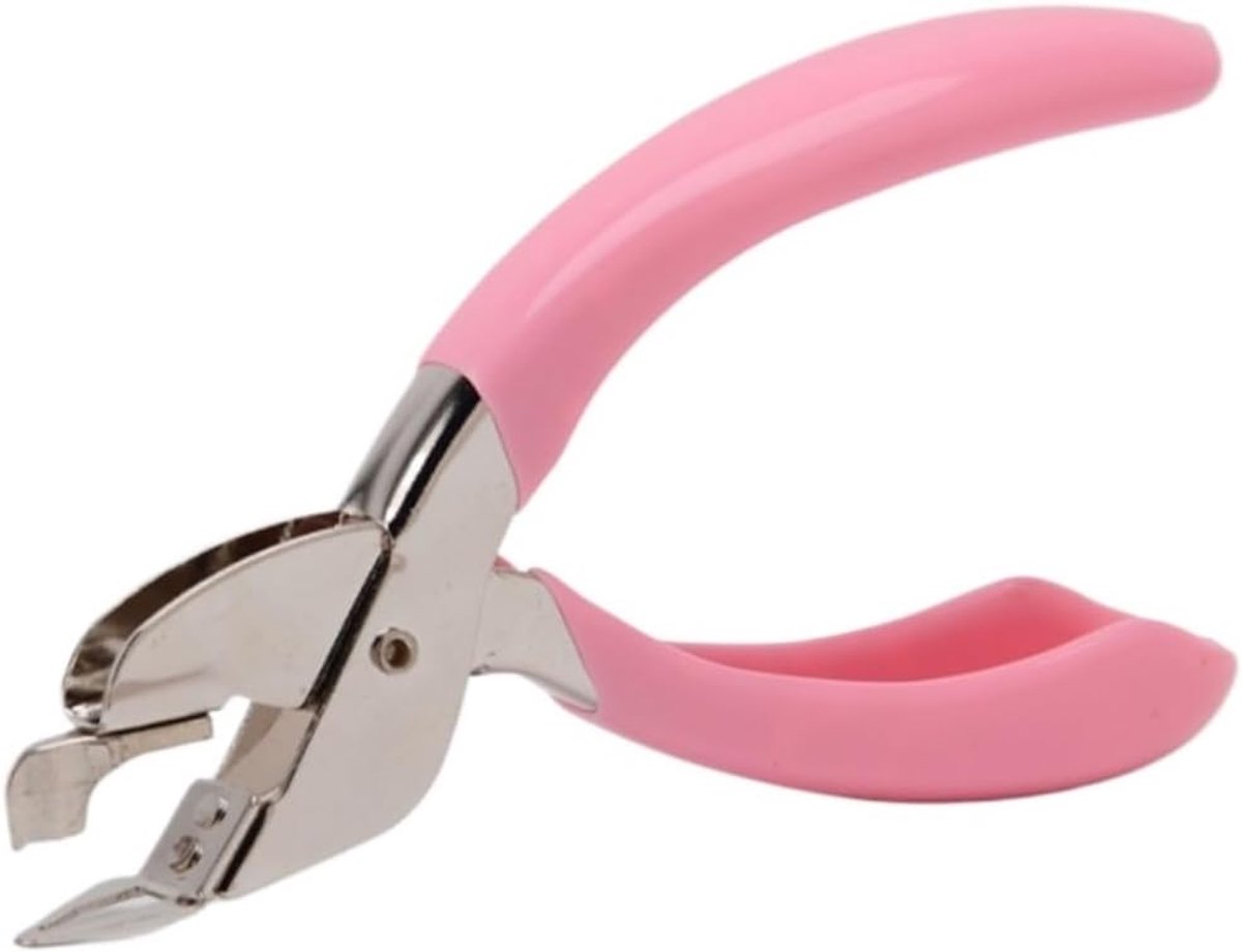 Tafelnietmachine - Nietmachine kantoor - Papier binden - Ergonomisch handvat - 20 vellen - Roze