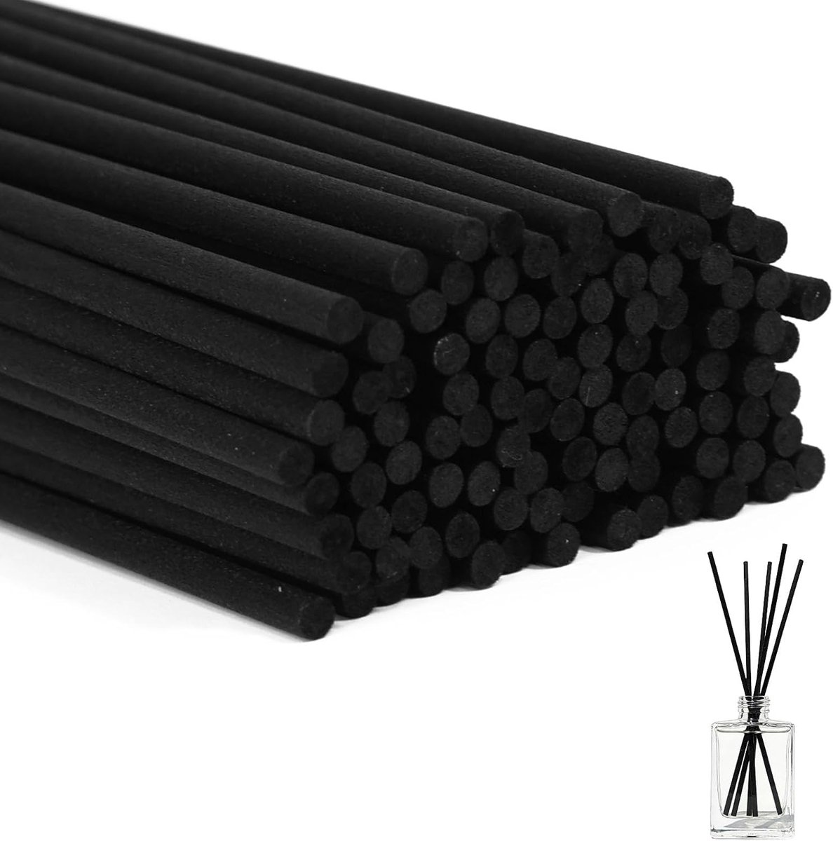 Geur Diffuser Stokjes - Aroma Rotan - Ruimte Verfrissen - Goede Absorptie - 100 Stuks 40cm - Zwart