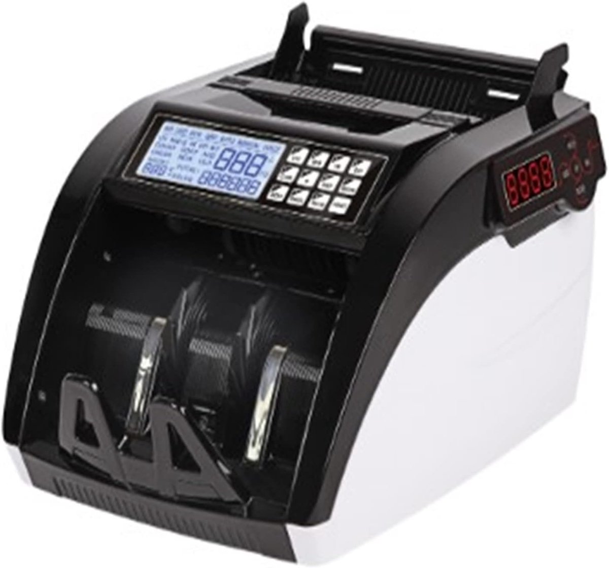 Geld Tel Machine - Bankbiljet Teller - Snel Geld Verwerken - UV MG Detectie - 200 Vel Capaciteit - Zwart