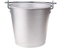 Aluminium Melkpan - Steelpan met handvat - Koken en verwarmen - Hoge warmtegeleiding - 10 Liter - Zilver
