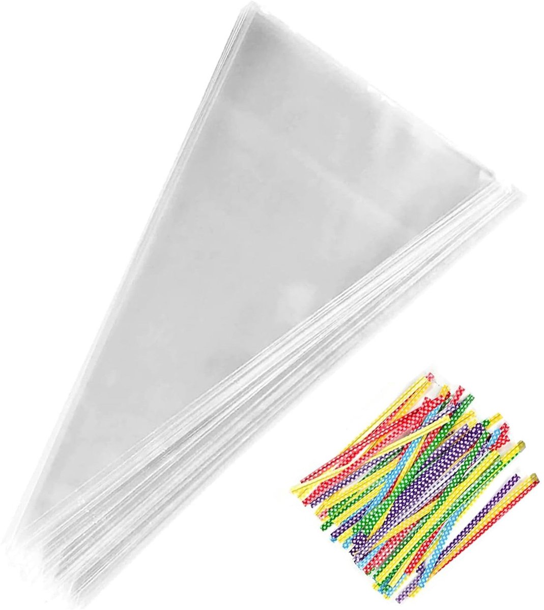 Dailygoods- Snoepzakjes 100 stuks - 30 x 16 cm - Hersluitbare zakjes - Transparante plastic zakjes - Versterkte randnaden - Hoogwaardig OPP-folie - Candy Bags
