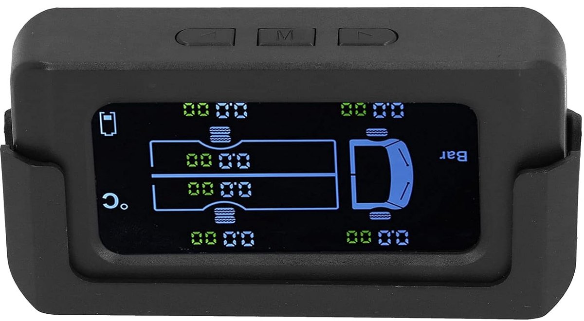 Bandenspanningscontrolesysteem - Banden Monitor - Veilig Rijden - 6 Externe Sensoren - 0-8.5 Bar - Zwart