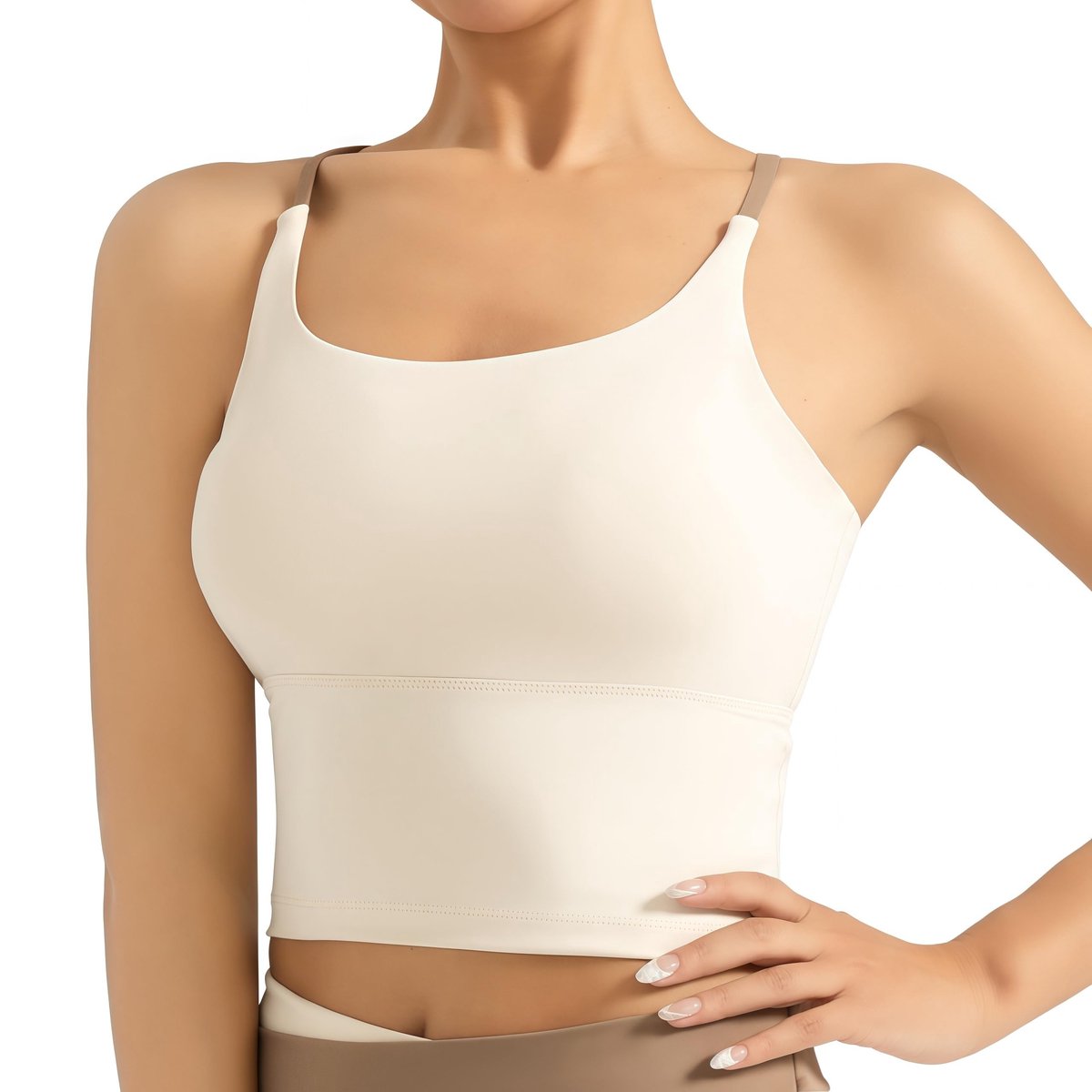 Dailygoods- Sporttanktop Dames - Ademend - Mouwloos - Casual - Korte Tanktop - Spaghettibandjes - Lichtgewicht en Sneldrogend - Tanktops