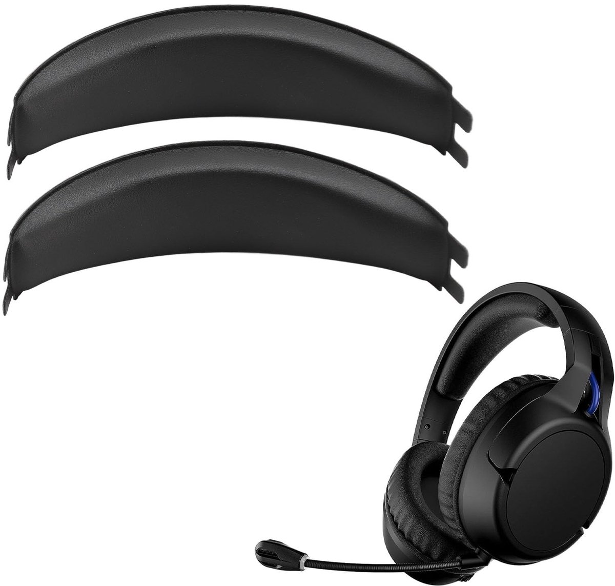Dailygoods- Hoofdbandkussentjes Vervangend - Eiwitleer/Traagschuim - Hoge Elasticiteit - Eenvoudige Installatie - Geschikt voor Hyper X Cloud Flight - Herstelt Hoofdtelefoon als Nieuw - Headsetkussen
