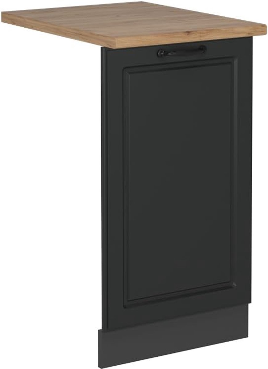 Vaatwasserpaneel Keukenfront Keuken renovatie Interne bediening 45 cm breed Antraciet