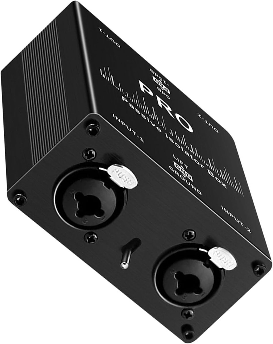 Geluidsisolator - Stoorzender Verwijderaar - Audio Verbetering - Dubbel Kanaal Isolatie - 78x70x40 mm - Metaal