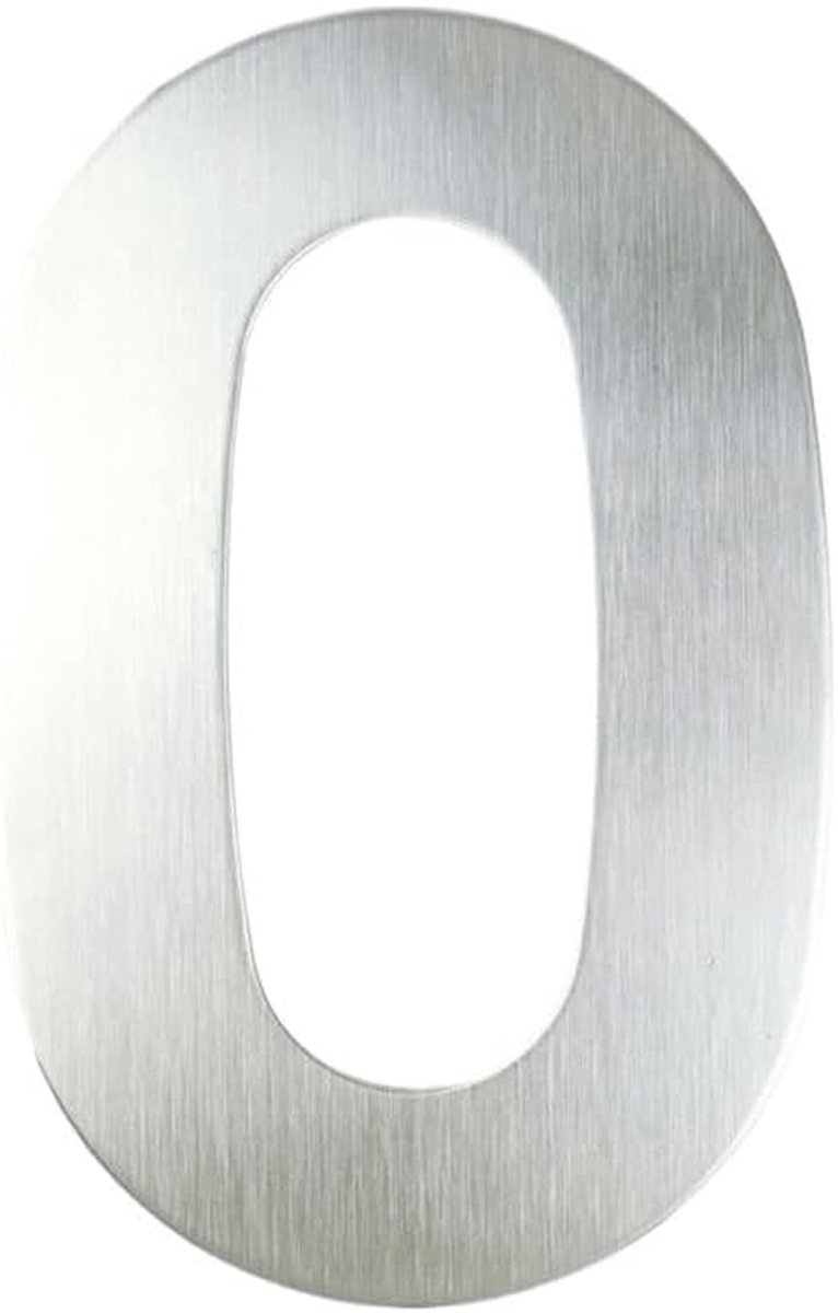 Huisnummer - Adresbord - Huis Verfraaien - Roestvrij Staal - 30 cm - Zilver