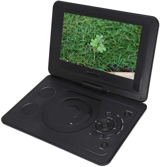 Draagbare DVD Speler - Mobiele CD Speler - Films Kijken - 270 Graden Draaibaar - 10.1 inch - Zwart — afbeelding 3