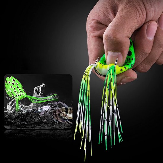 Dailygoods- Swimbait Bionisch Ontwerp - Zachte Kikker - Topwater Lokt - Onkruidloos - 5 Stuks - Dubbele Haak - Kunstaas van Dailygoods — afbeelding 2