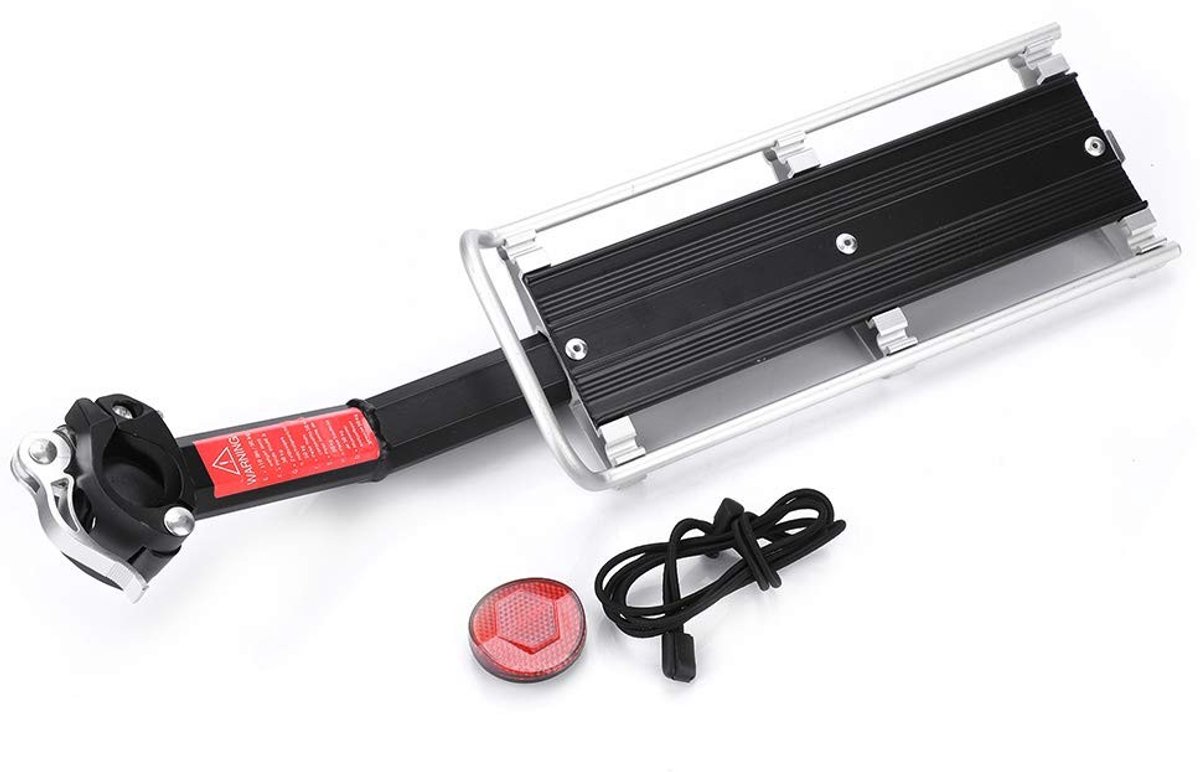Dailygoods- Bagagehouder 9 kg Laadvermogen - Fietsenrek Aluminiumlegering - Zadelpen Beugel - Geschikt voor Berg- en Racefietsen - Verstelbaar tot 33 mm