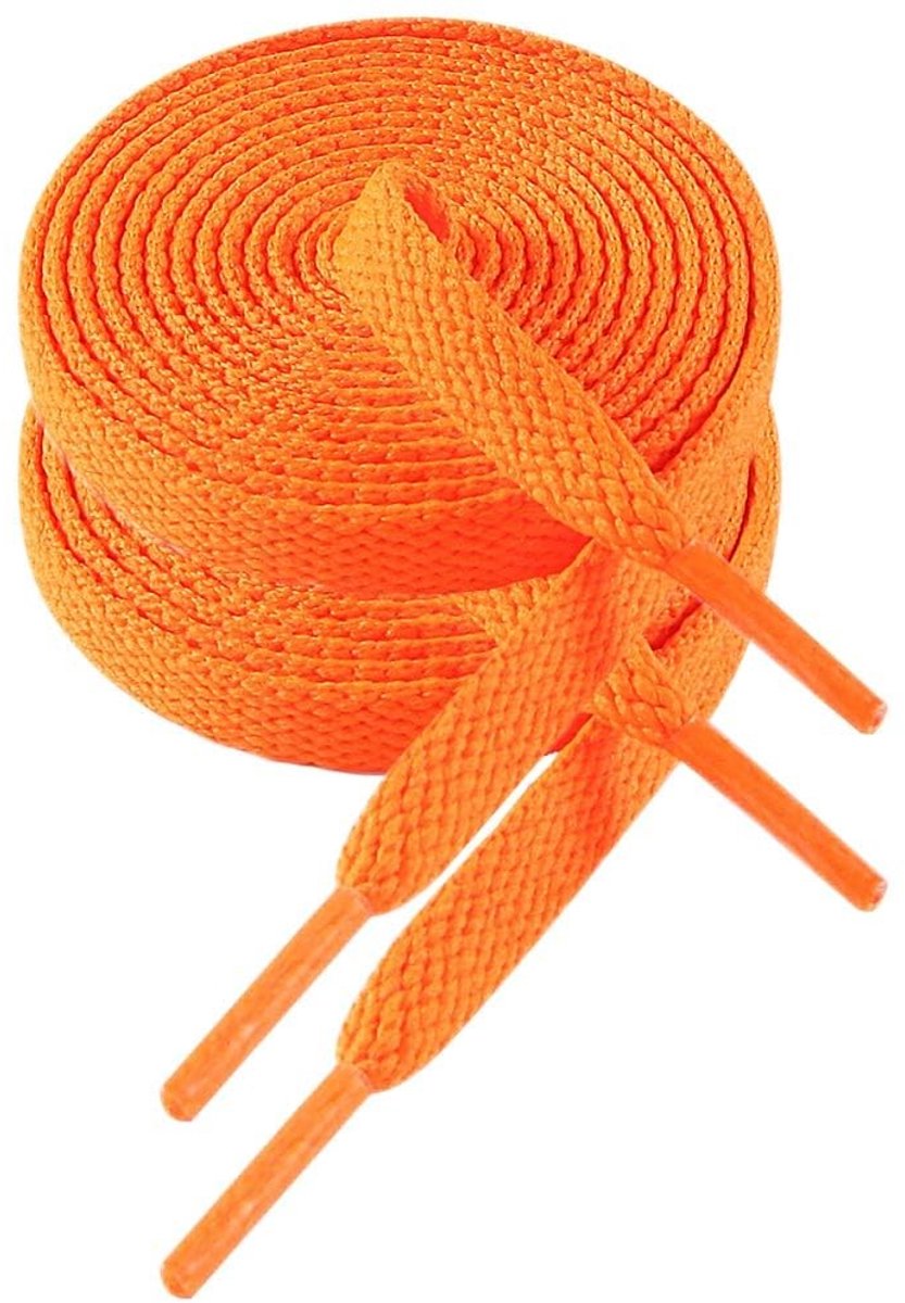 Dailygoods- Schoenveters Hoogwaardige 8mm Breedte - Platte Veters - Sneakers - Elastische Veters - Geschikt voor Schoenen - Sneakerveters