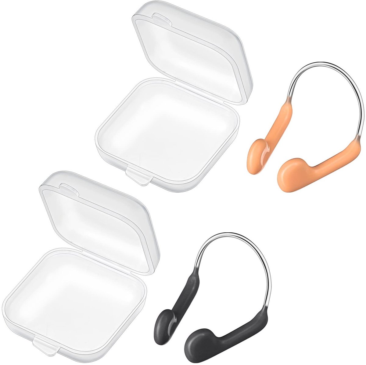 Dailygoods- Zwemneusclip met opbergkoffers - Neuspluggen - Neusbescherming - Unisex Volwassenen - Handig voor Watersport - Lichtgewicht en Compact - Neusplug