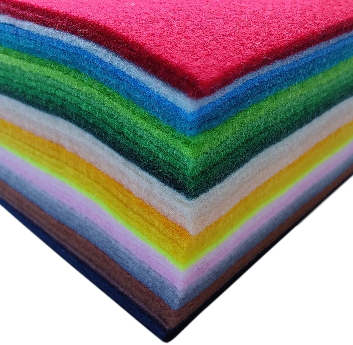 Dailygoods- Vilten Vellen 40 Kleuren - Zacht Vilt - 1,4 mm Dik - Flexibel Materiaal - DIY Knutselprojecten - Goed Handgevoel - Viltstof