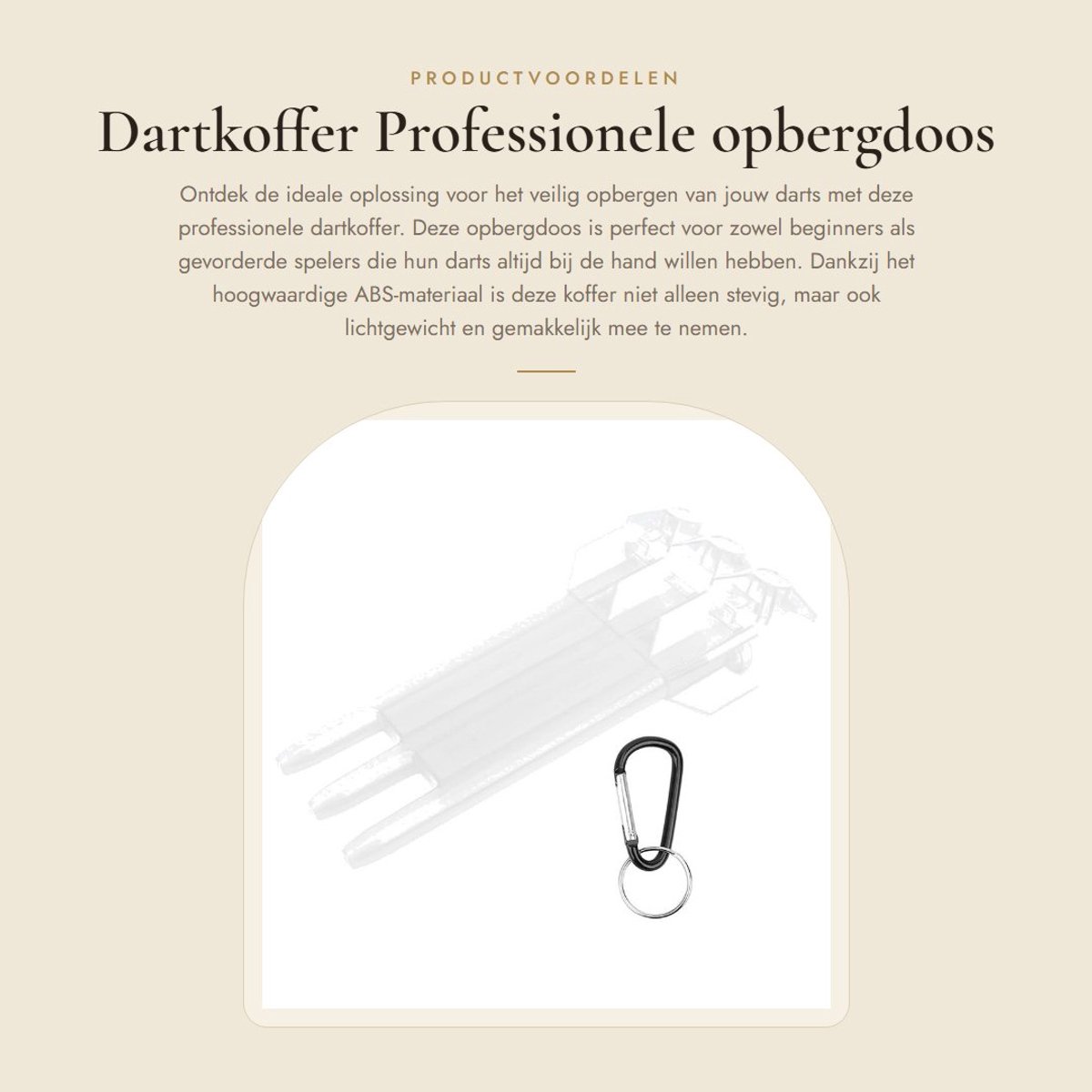 Dailygoods- Dartkoffer Professionele Opbergdoos - Darts Hoes - Universeel Draagbaar - Hoogwaardig ABS - Lichtgewicht - Geschikt voor Buiten - Dartcase