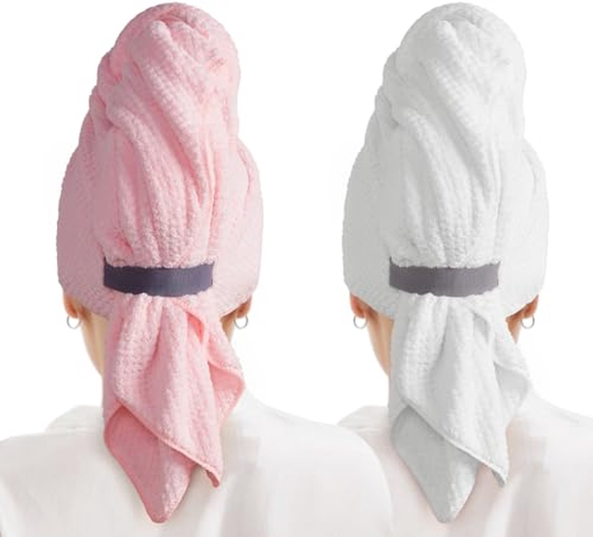 Microvezel Haarhanddoek - Haarturban Sneldrogend - Haar Drogen - Extra Groot Formaat - 102