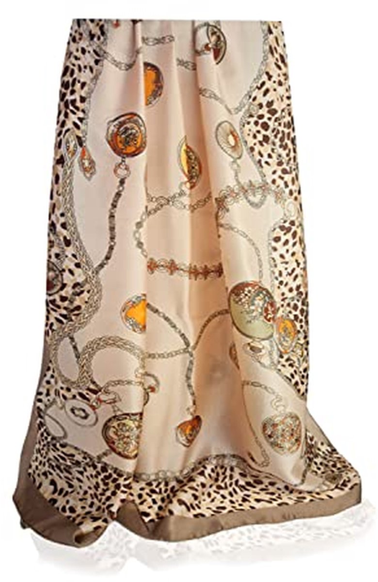 Dames Sjaal - Halsdoek - Mode Accessoire - Zijdezacht - 180x90 cm - Multicolor